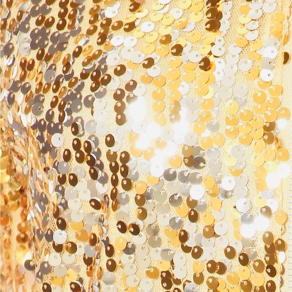 GOLD SEQUENCE DAZZLING BOMBER JACKEY by Anna Kaci. Front Zipper Closure. - Picture 11 of 14